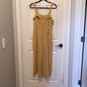 🌼sold 🌼 American Threads Yellow Ruffle Jumpsuit